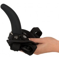 Вибрострапон черного цвета с трусиками RC Vibrating Strap-On