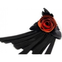 Кожаная плеть Красная Роза с замшевыми хвостами 40 см