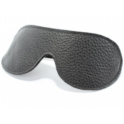 Черная маска на глаза из натуральной кожи Черная маска на глаза из натуральной кожи