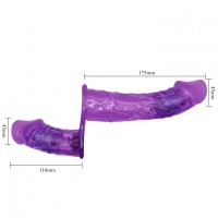 Двойной страпон с вибрацией Ultra Passionate Harness Violet