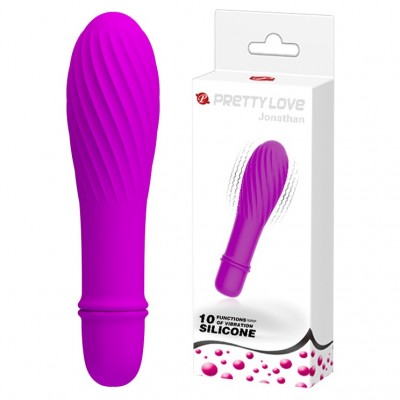 Классический мини-вибратор с ребристой поверхностью Pretty Love Solomon пурпурный Классический мини-вибратор с ребристой поверхностью Pretty Love Solomon пурпурный