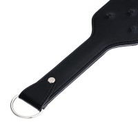 Черный БДСМ пэдл с металлическими шипами 39 см