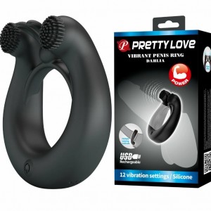 Перезаряжаемое эрекционное виброкольцо Vibrant Penis Ring Dahlia