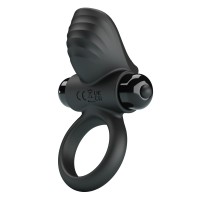 Эрекционное виброкольцо Vibrant Penis Ring Adrien черное