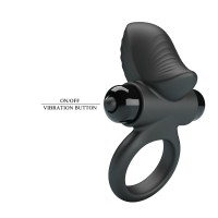 Эрекционное виброкольцо Vibrant Penis Ring Adrien черное