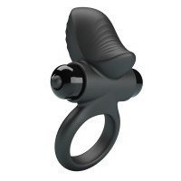 Эрекционное виброкольцо Vibrant Penis Ring Adrien черное