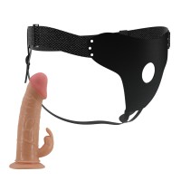 Фаллопротез с клиторальным стимулятором на трусиках Harness Briefs Mavis 19 см