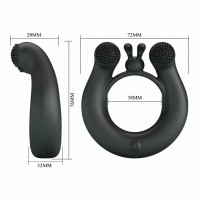 Перезаряжаемое эрекционное виброкольцо Vibrant Penis Ring Dahlia