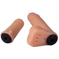 Страпон на штырьке с вагинальной втулкой 19 см и 11 см