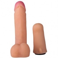 Страпон на штырьке с вагинальной втулкой 19 см и 11 см