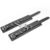 Классические БДСМ поножи черного цвета Классические БДСМ поножи черного цвета