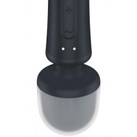 Двусторонний вибратор с клиторальным стимулятором Wand + Rabbit Satisfyer Triple Lover