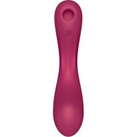 Вакуумный стимулятор клитора с вибрирующей ручкой Satisfyer Curvy Trinity 1 розовый