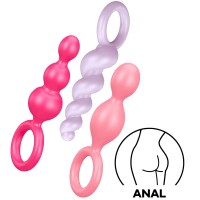 Набор разноцветных анальных стимуляторов Satisfyer Booty Call