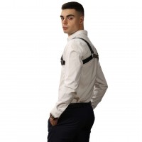 Классическая мужская сбруя с пряжкой на груди