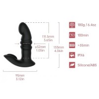 Универсальный смарт-стимулятор с вибрацией и поступательными движениями Magic Motion Jive черный