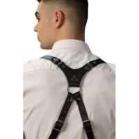 Мужская портупея из натуральной кожи с карманами