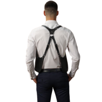 Мужская портупея из натуральной кожи с карманами