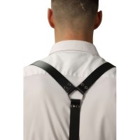 Кожаная двусторонняя БДСМ сбруя для мужчин