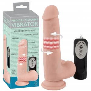 Реалистичный фаллос с ротацией Medical Silicone 20 см