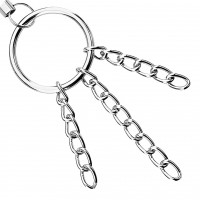 Зажимы для сосков серебристые с кольцами и цепями Зажимы для сосков серебристые с кольцами и цепями
