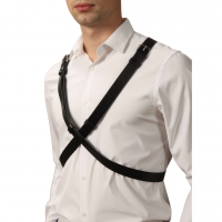 Кожаная двусторонняя БДСМ сбруя для мужчин