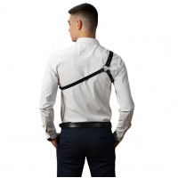 Классическая мужская БДСМ сбруя через одно плечо Классическая мужская БДСМ сбруя через одно плечо