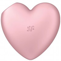 Вакуумно-волновой стимулятор с вибрацией Satisfyer Cutie Heart розовый