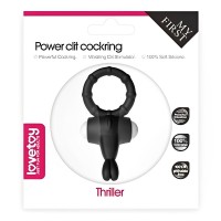 Черное виброкольцо Power Thriller Clit Cockring