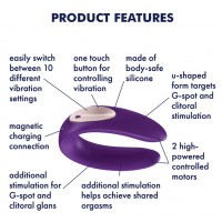 Вибратор для пар Satisfyer Double Plus