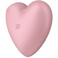 Вакуумно-волновой стимулятор с вибрацией Satisfyer Cutie Heart розовый