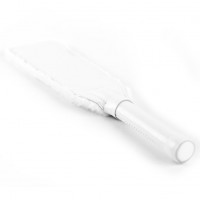 Шлепалка из натуральной кожи с мехом белая 35 см Шлепалка из натуральной кожи с мехом белая 35 см