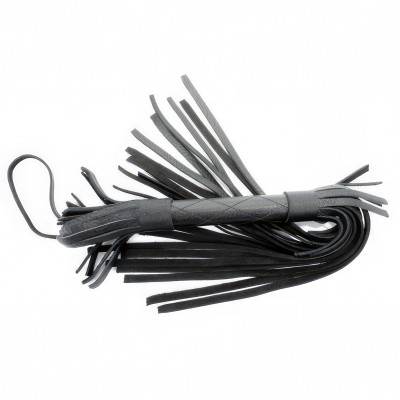 Небольшая черная плеть из натуральной кожи 45 см