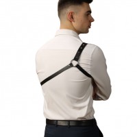 Классическая мужская БДСМ сбруя через одно плечо Классическая мужская БДСМ сбруя через одно плечо