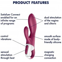 Смарт-вибратор для точки G с клиторальным стимулятором Satisfyer Heated Affair