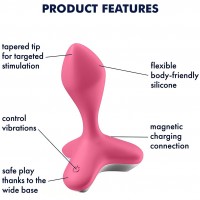 Анальная пробка с вибрацией Satisfyer Game Changer розовая