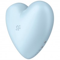 Вакуумно-волновой стимулятор с вибрацией Satisfyer Cutie Heart голубой