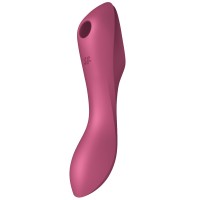 Вакуумный вибростимулятор для клитора и точки G Satisfyer Curvy Trinity 3 красный