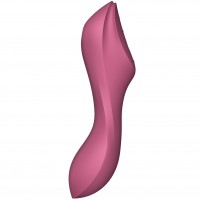 Вакуумный вибростимулятор для клитора и точки G Satisfyer Curvy Trinity 3 красный