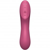 Вакуумный вибростимулятор для клитора и точки G Satisfyer Curvy Trinity 3 красный