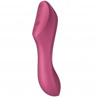 Вакуумный вибростимулятор для клитора и точки G Satisfyer Curvy Trinity 3 красный