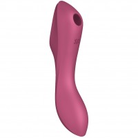 Вакуумный вибростимулятор для клитора и точки G Satisfyer Curvy Trinity 3 красный