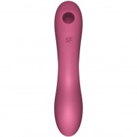 Вакуумный вибростимулятор для клитора и точки G Satisfyer Curvy Trinity 3 красный