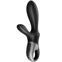 Анальный смарт-вибратор с подогревом и стимулятором промежности Satisfyer Heat Climax+