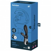 Анальный смарт-вибратор с подогревом и стимулятором промежности Satisfyer Heat Climax+