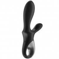 Анальный смарт-вибратор с подогревом и стимулятором промежности Satisfyer Heat Climax+