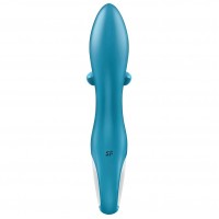 Вибратор для точки G с загнутым клиторальным стимулятором Satisfyer Embrace Me бирюзовый