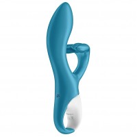 Вибратор для точки G с загнутым клиторальным стимулятором Satisfyer Embrace Me бирюзовый