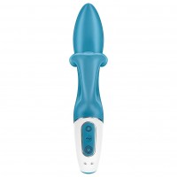 Вибратор для точки G с загнутым клиторальным стимулятором Satisfyer Embrace Me бирюзовый