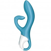 Вибратор для точки G с загнутым клиторальным стимулятором Satisfyer Embrace Me бирюзовый